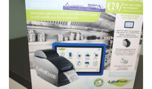 voedsellabelprinter LABELFRESH, met Labelfresh tablet, werking niet gekend